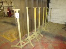 Eight various steel stands