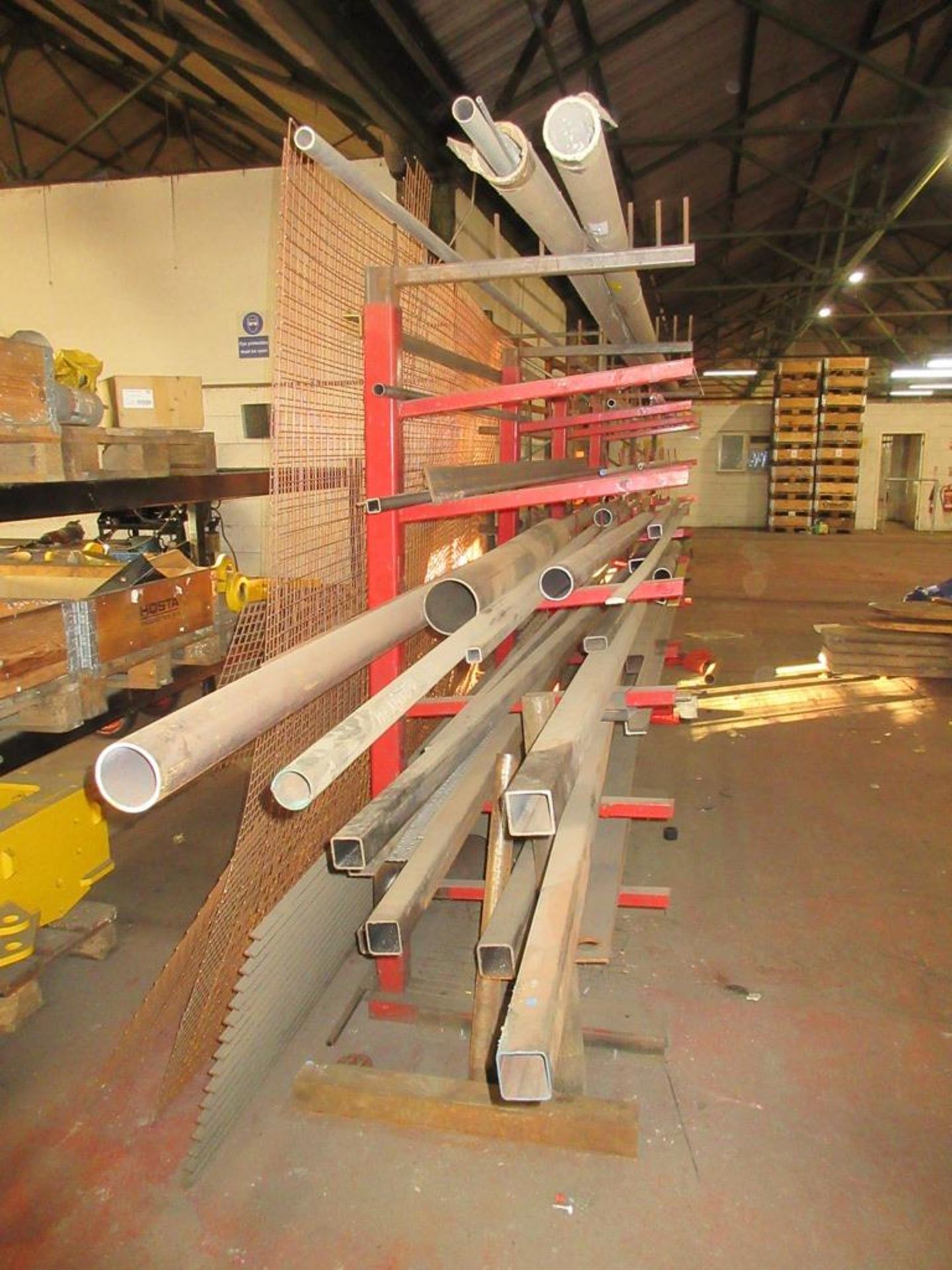 Fabricated Steel bar rack & contents of bar, tube & box section etc. - Image 2 of 4