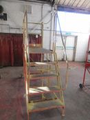 Mobile work platform, approx.: 1600mm x 700mm platform height approx. 1250mm