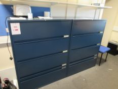 Two Lateral filing cabinets approx. 1000mm wide