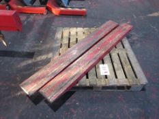 Pair of fork lift fork extensions - use reserved until midday last day of clearance (17th February