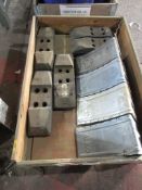 Four AL-KO wheel chocks & 5 various wheel chocks