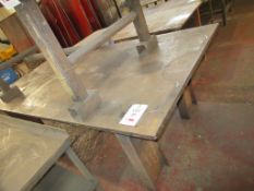 Fabricated Steel welders bench, approx.: 2595mm x 1300mm approx. 830mm high