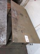 Fabricated Steel welders bench, approx. 1980mm x 995mm approx. 830mm high