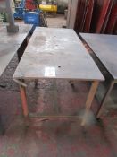 Fabricated Steel welders bench, approx.: 2010mm x 850mm approx. 835mm high