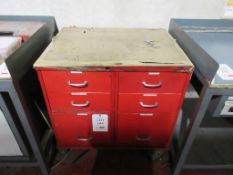 Mobile 6 drawer cabinet approx. 830mm x 620mm x 860mm high