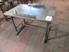 Fabricated Steel welders bench, approx.: 1215mm x 785mm approx. 760mm high