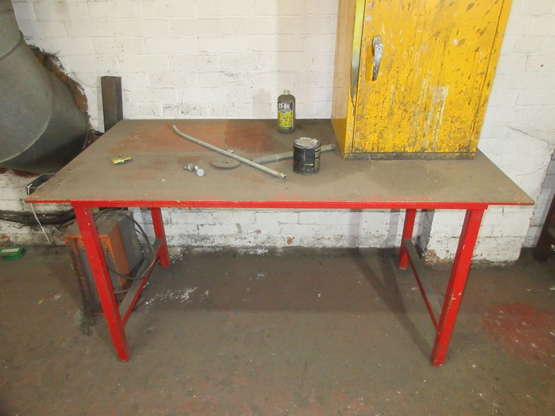 Fabricated Steel welders bench, approx. 1620mm x 700mm approx. 800mm high, with Record No.5 - Image 2 of 4