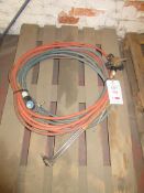 Gas cutting set with torch, Gauges & tubing