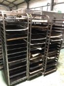 Three multi-tier baking tray trollies (Located Milton Keynes)