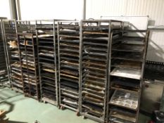 Six multi-tier baking tray trollies (Located Milton Keynes)