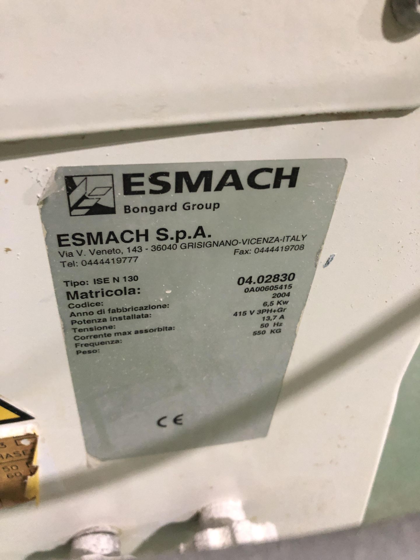 Esmach ISE N 130 3 phase spiral mixer (2004) (Located Milton Keynes) - Image 3 of 4