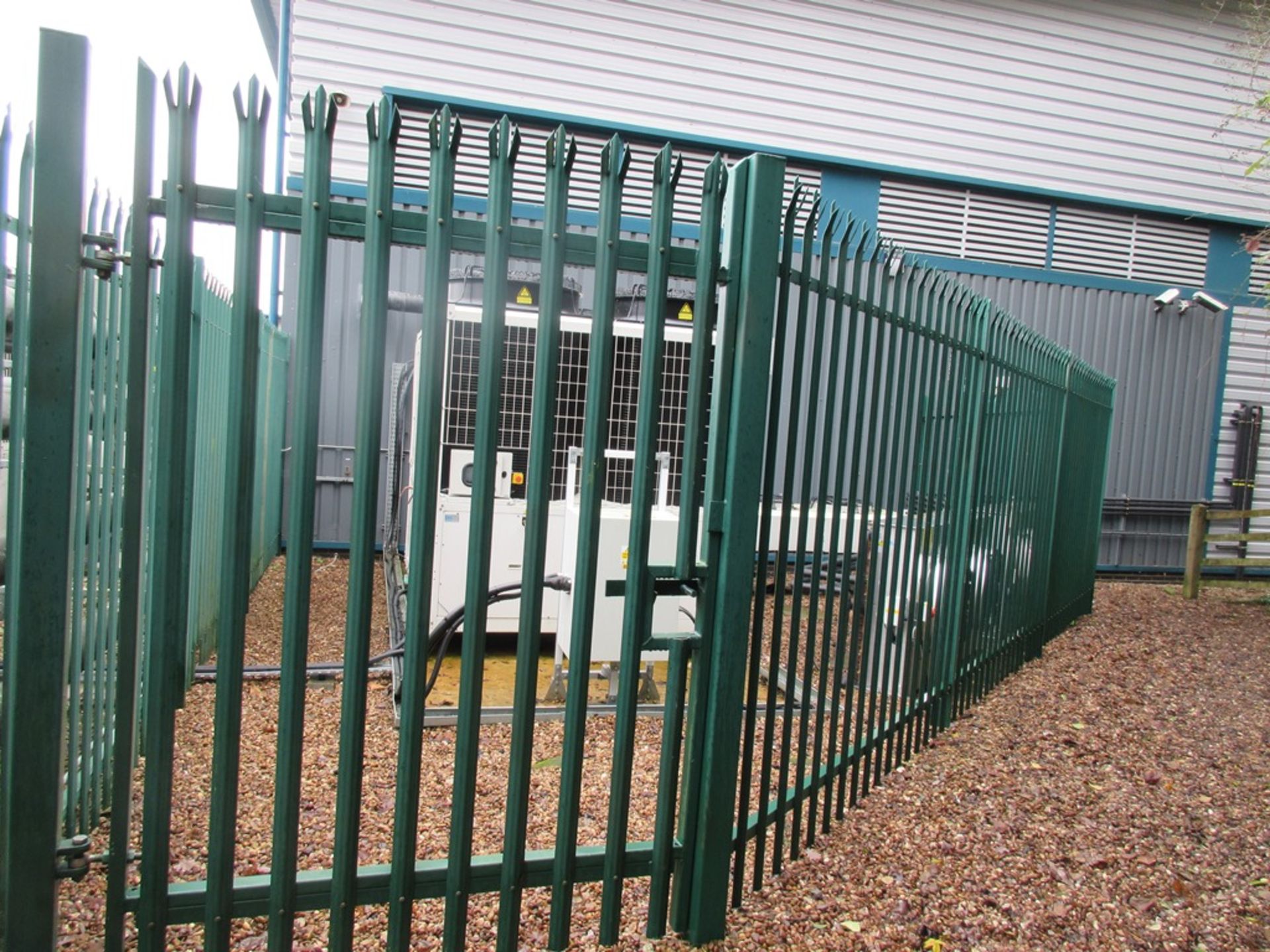 Steel security fencing and gates to generator and CRAC areas - Image 11 of 12