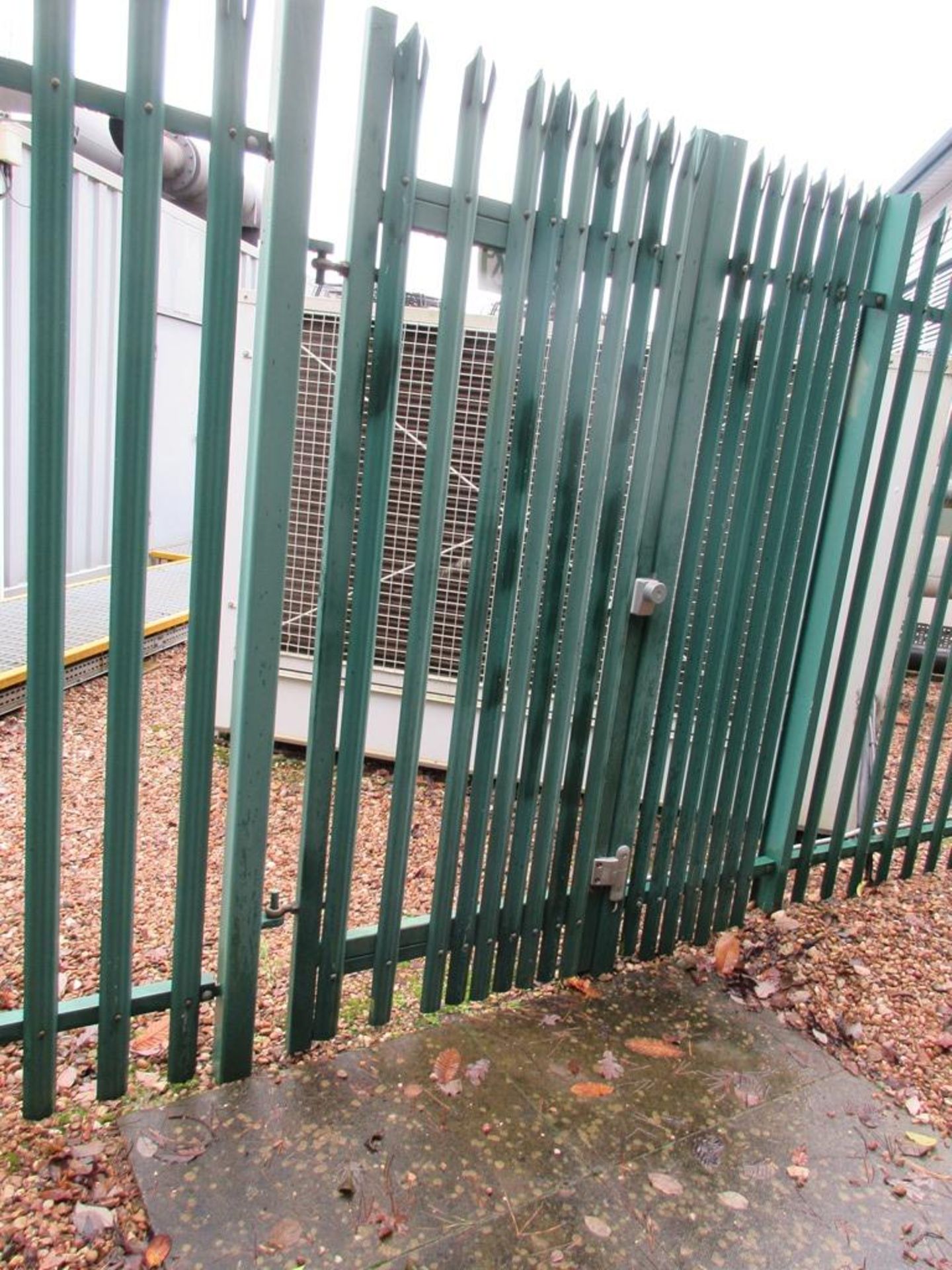 Steel security fencing and gates to generator and CRAC areas - Image 9 of 12