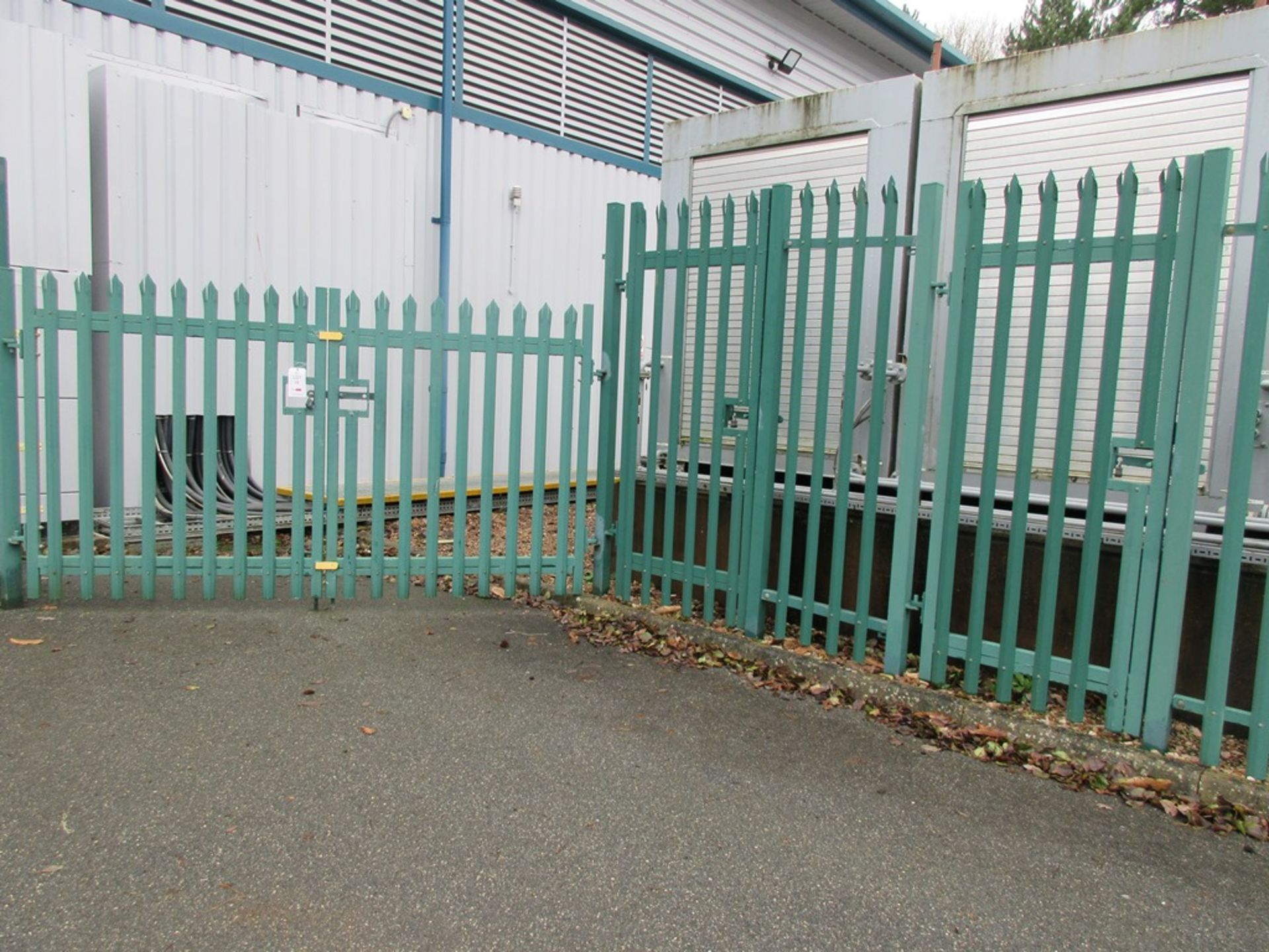 Steel security fencing and gates to generator and CRAC areas - Image 2 of 12