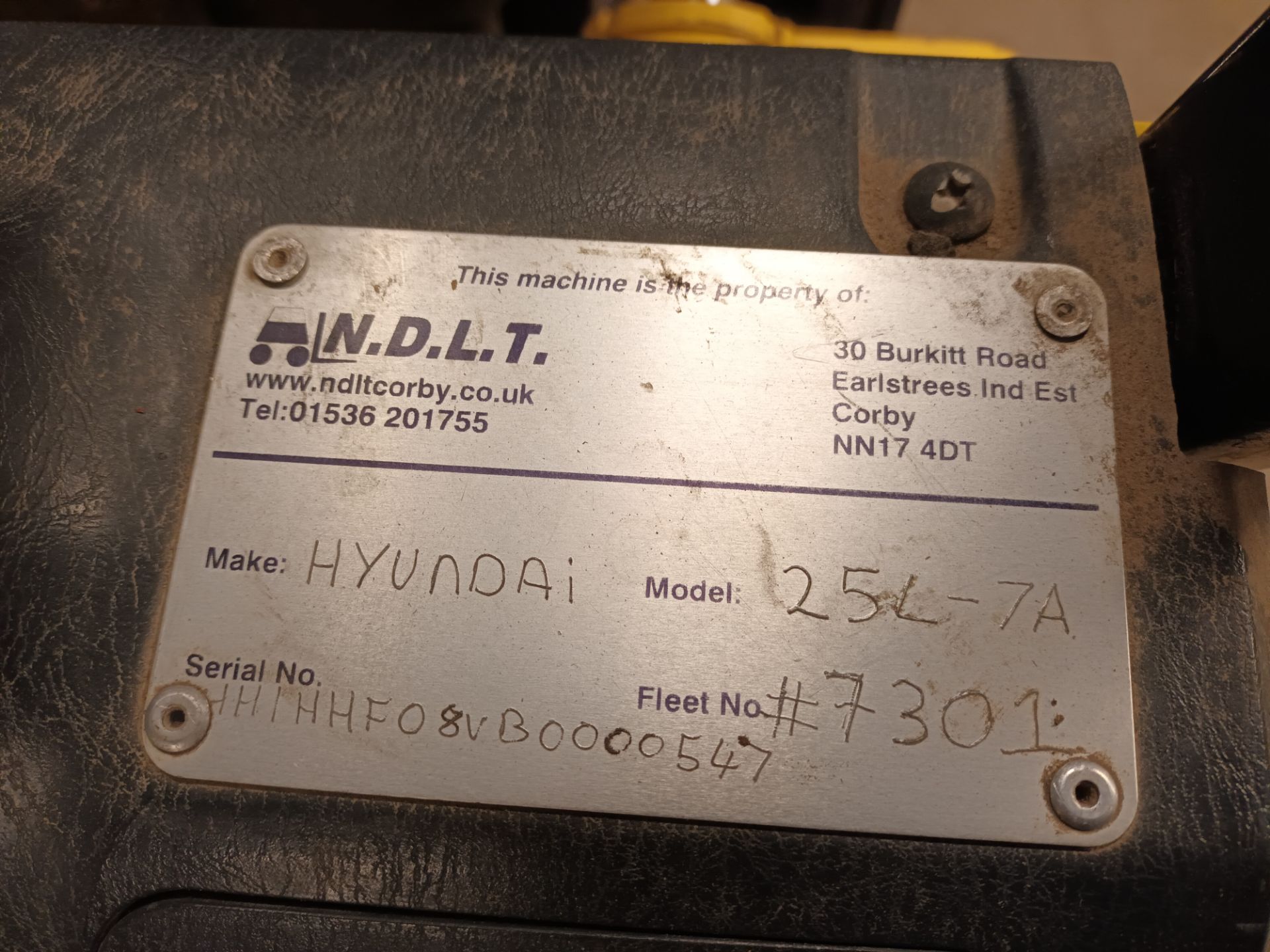 Hyundai 25L-7A LPG forklift truck (2011) with 2,430 hours *DELAYED COLLECTION* - Image 6 of 9