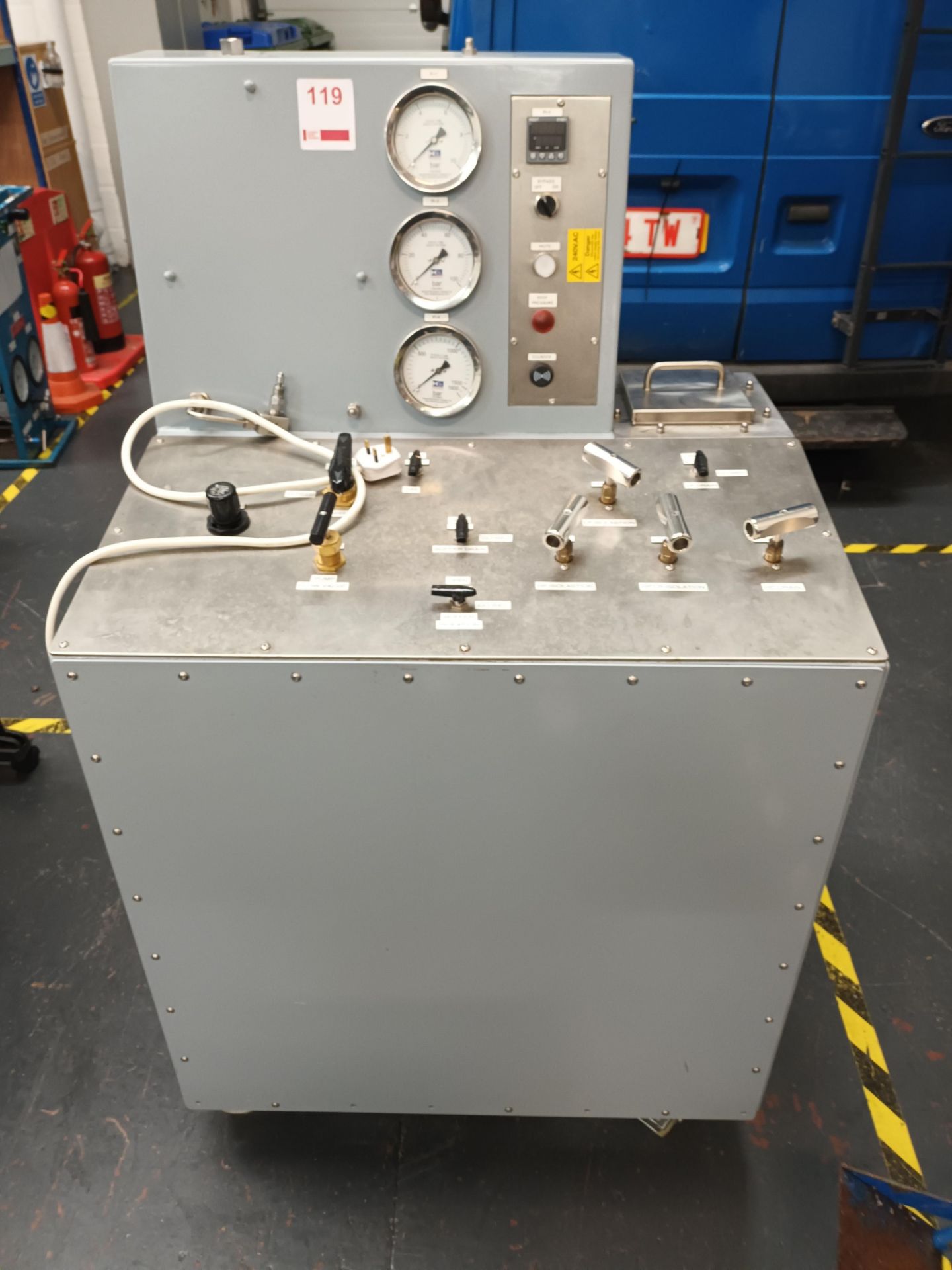 Purpose built pressure testing unit (Located Milton Keynes)