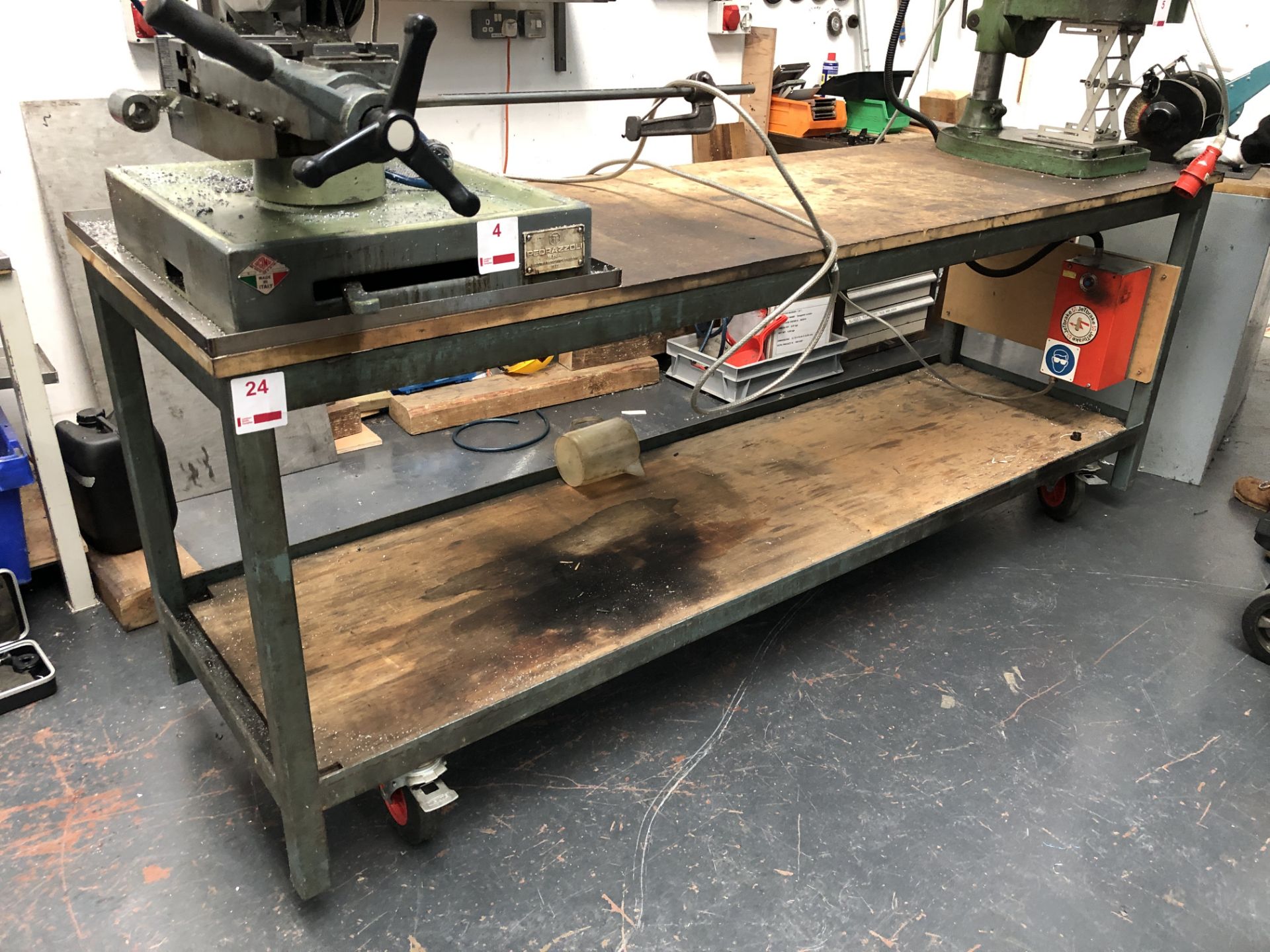 Steel welded two tier bench to exclude lot 4 & 5 (Located Milton Keynes)