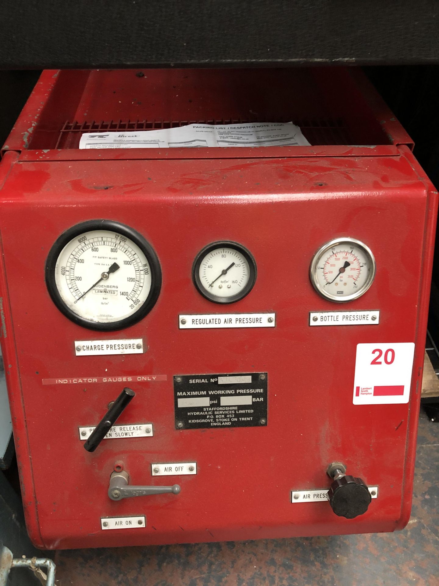 Hydraulic Services Ltd 18,600 psi portable generator (Located Milton Keynes)