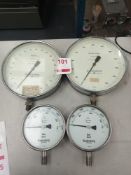 Two Budenberg Premium Range EN837 test gauges and two Budenberg 18/12/3 test gauges (Located Upminst