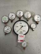 Nine various testing gauges (Located Upminster)