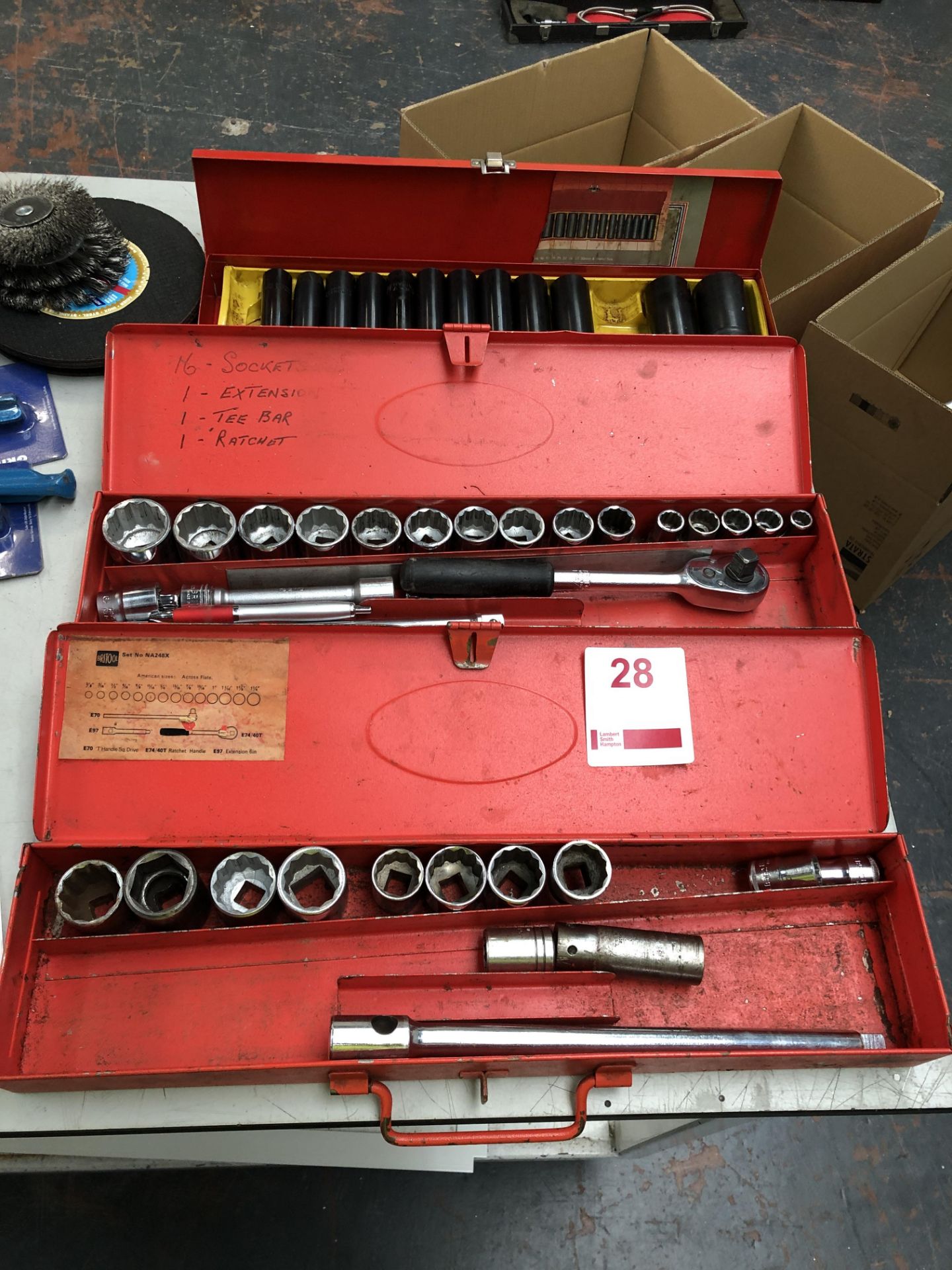 Britool incomplete ratchet and impact socket sets (Located Upminster)