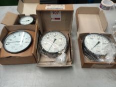 Four various Budenberg test gauges (Located Upminster)
