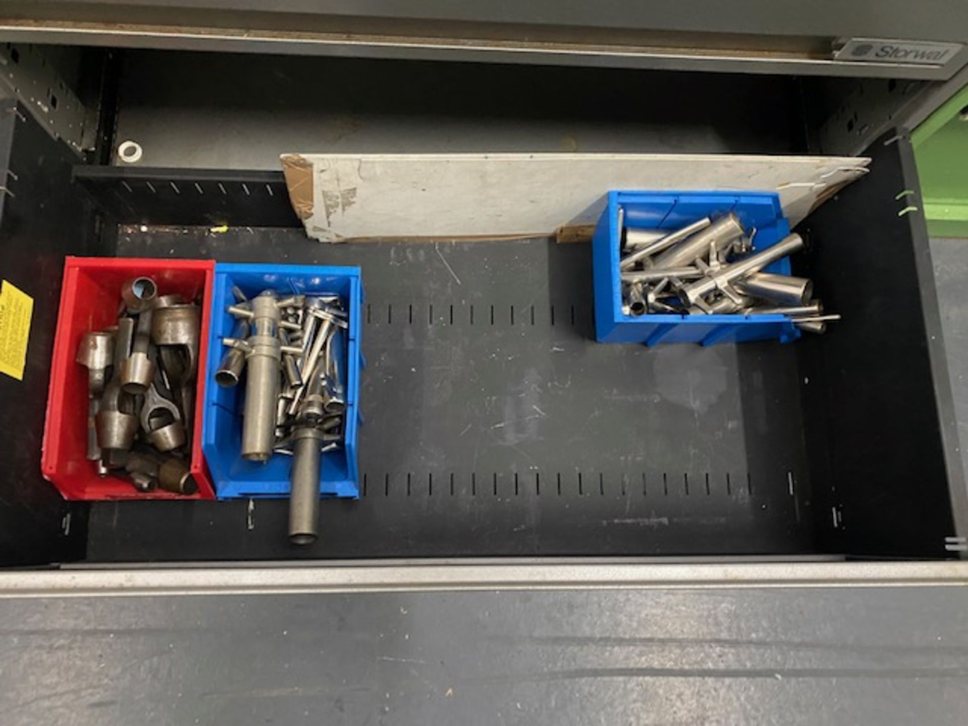 Two Storwal two-section three-drawer storage units with contents to include large sockets and spanne - Image 8 of 9