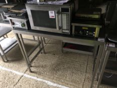Stainless steel preparation table, approx 1200mm x 700mm