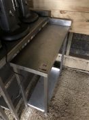 Stainless steel preparation table, approx 300mm x 800mm