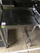 Stainless steel preparation table, approx 680mm x 580mm