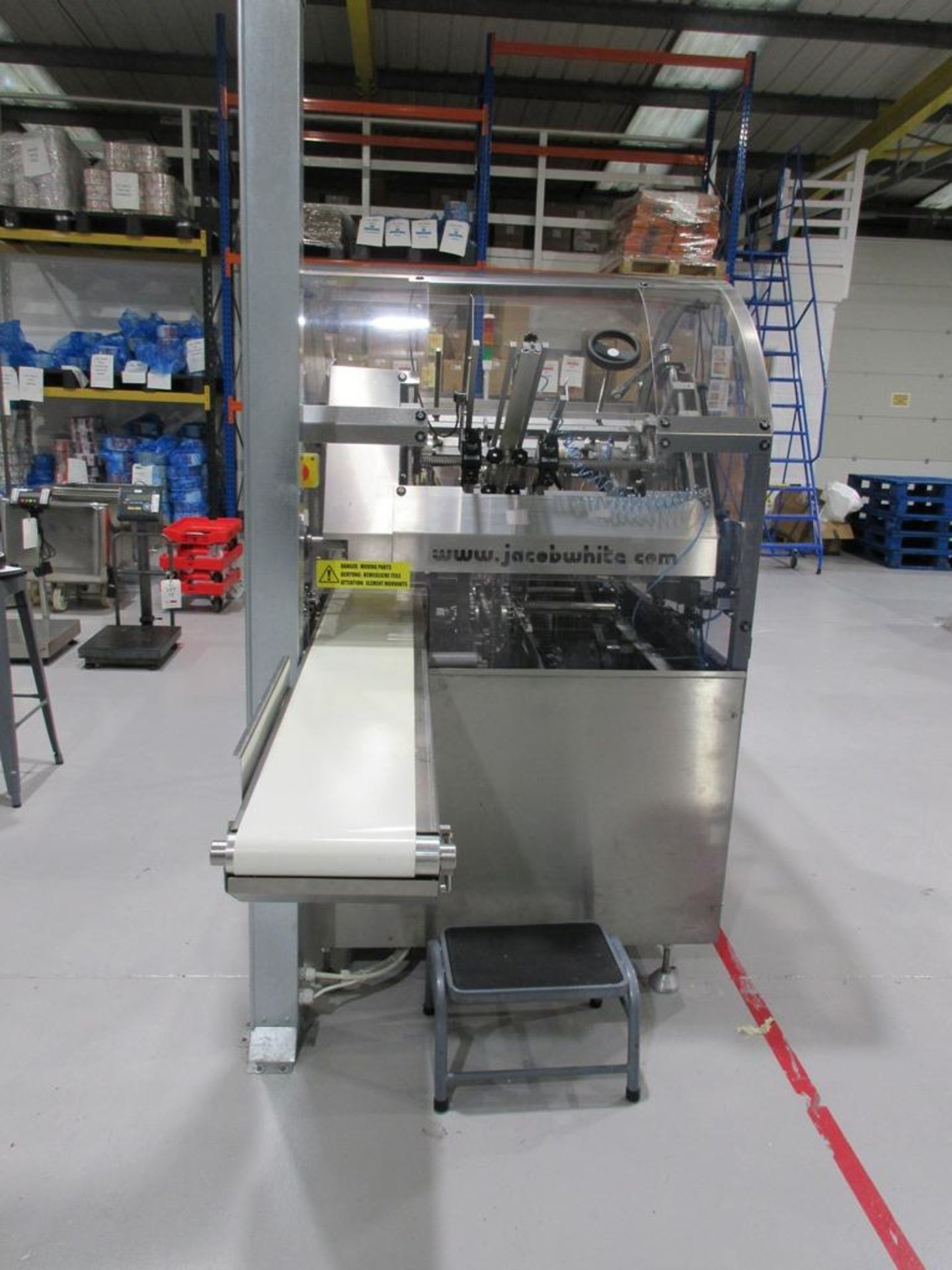 Jacob White NSX3.1 semi automatic cartoning machine, serial no. 477/15E, adjustable size, conveyor - Image 3 of 20