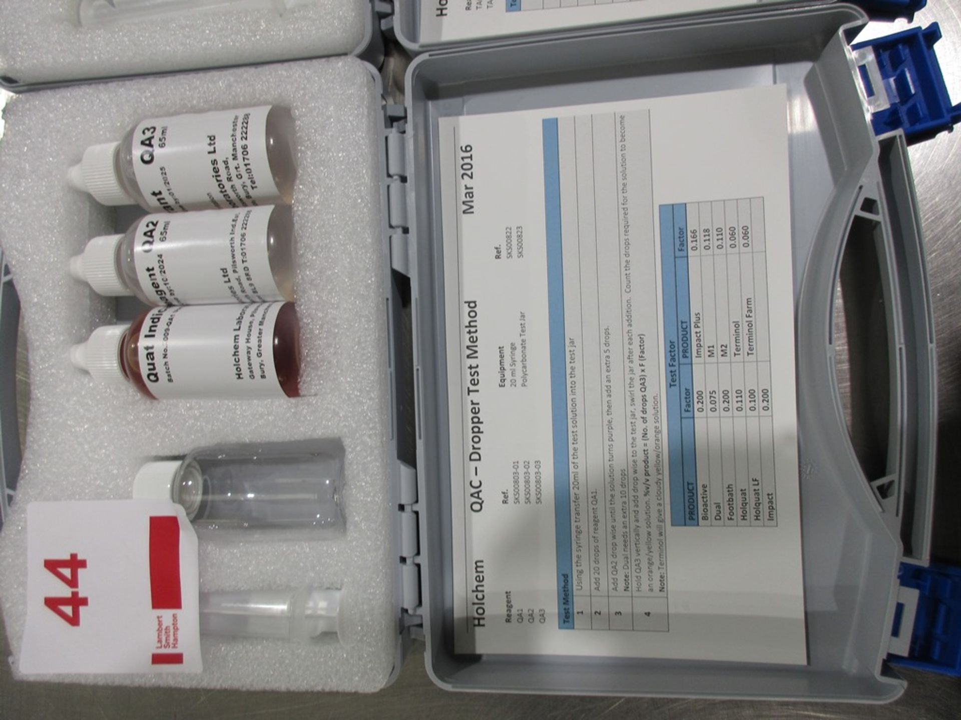 Holchem QAC, Triamine, Anionic and Alkaline dropper test method sets and Conmark C12 digital - Image 2 of 6