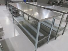 Stainless Steel preparation table with undershelf, size: 1800mm x 600mm x 860mm