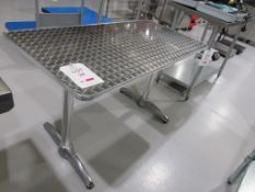 Chrome top preparation table, size: 1200mm x 600mm x 720mm