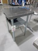 Stainless Steel top preparation table with undershelf, size: 600mm x 600mm x 850mm