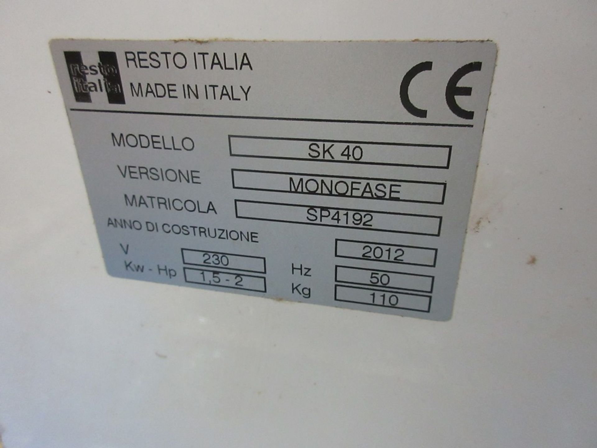 Resto SK40 bowl mixer, model Monafase (2012) - Image 3 of 3