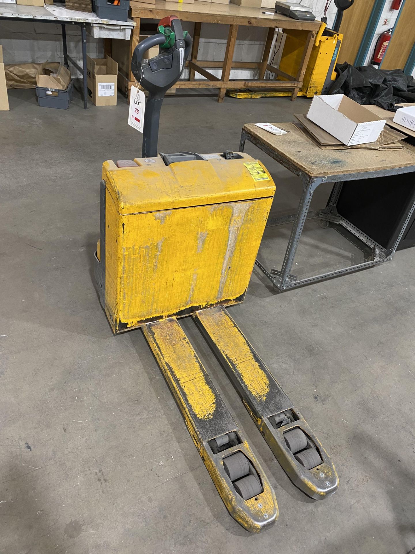 Jungheinrich EJE battery operated pedestrian pallet truck