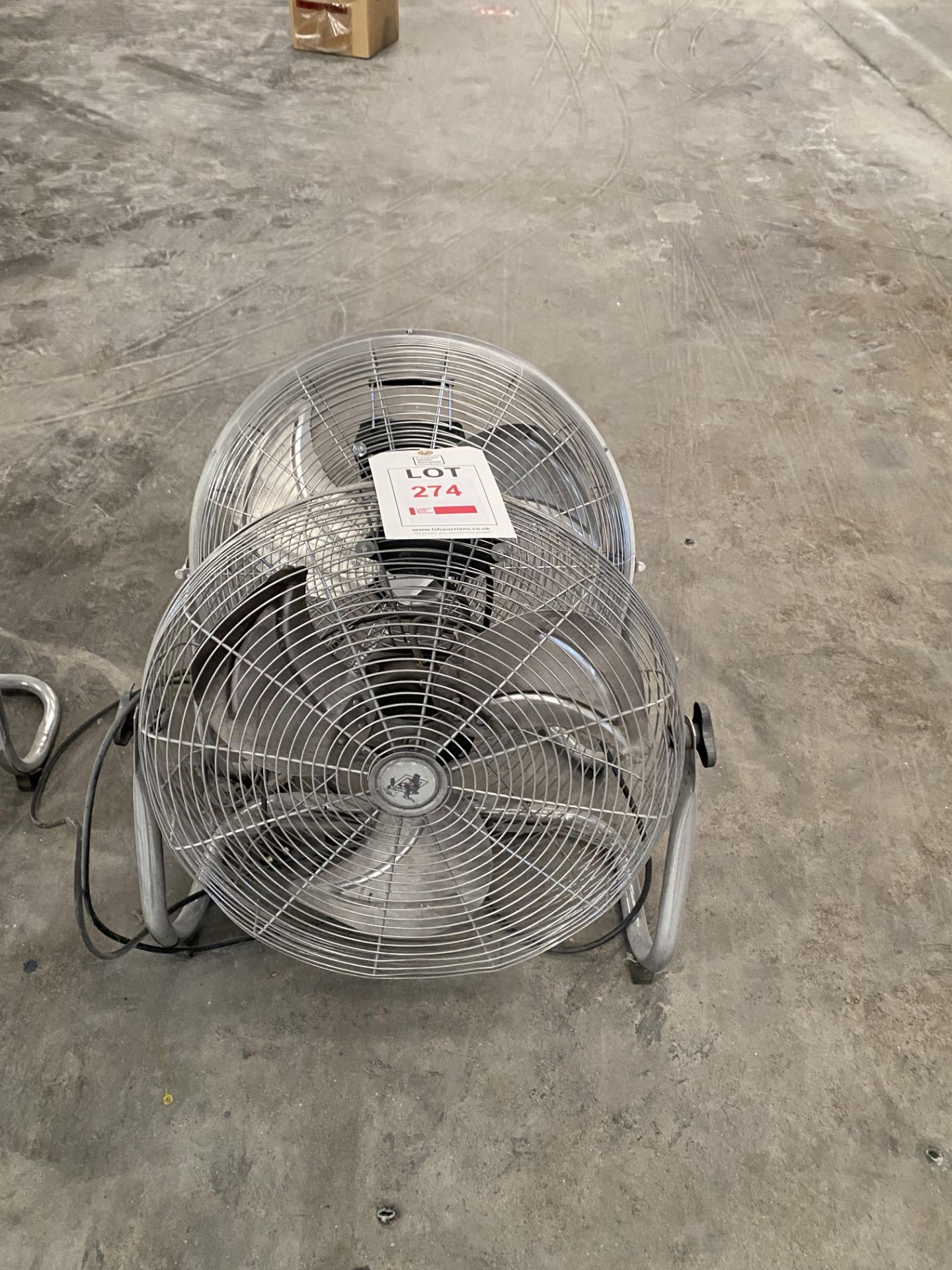 Two stainless steel 3 blade fans