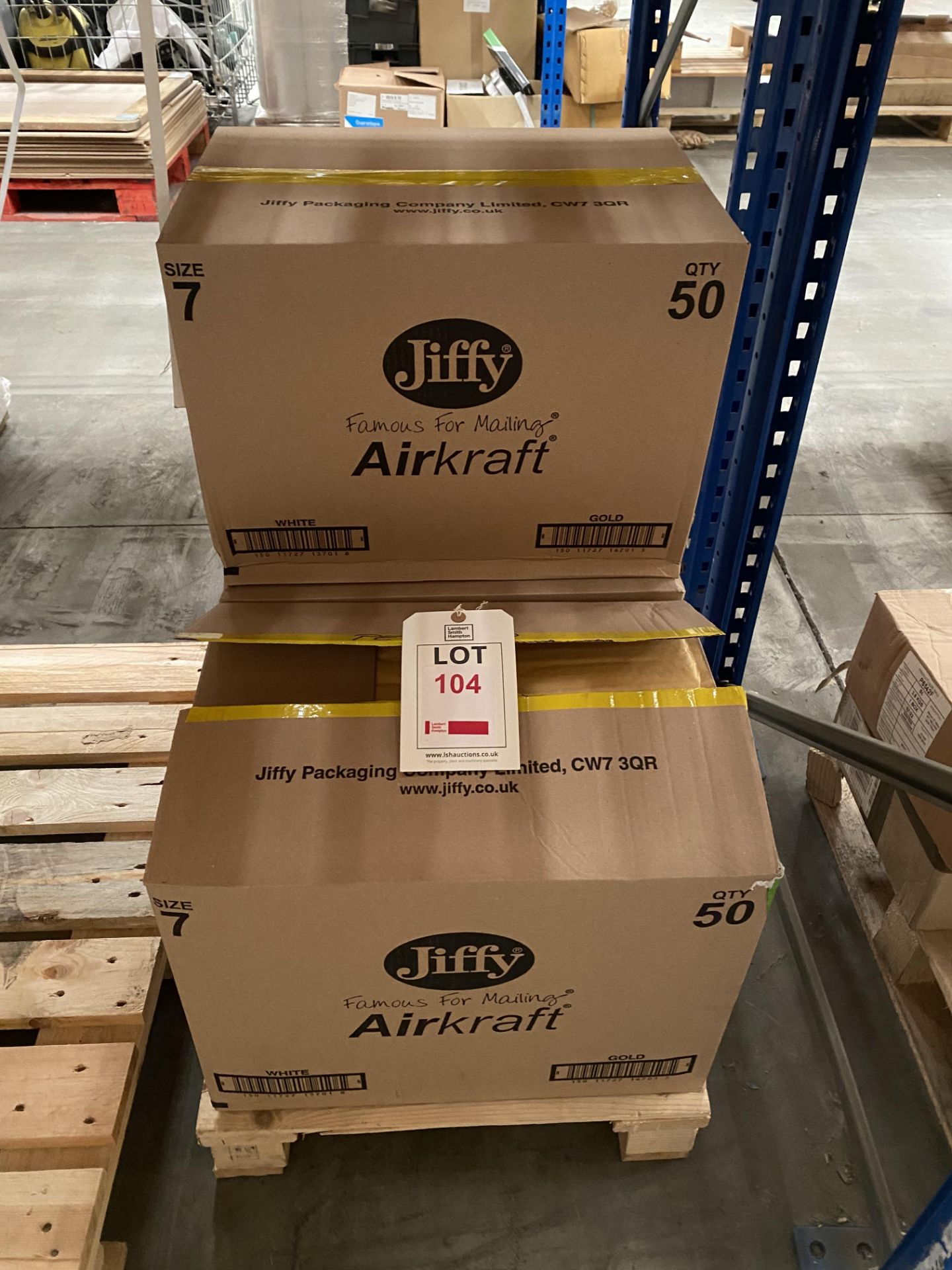 Three boxes of Jiffy, Air Kraft, size 7 padded envelopes, 50 per box