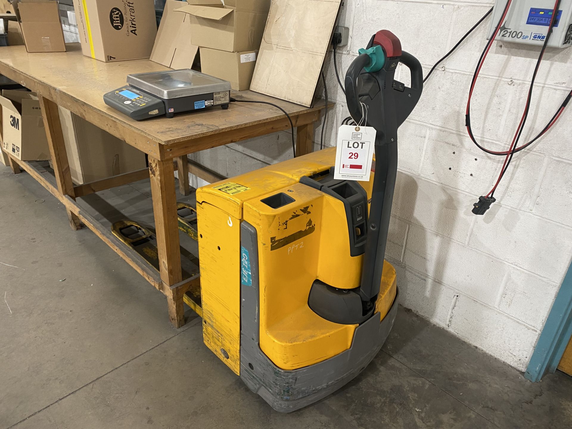 Jungheinrich EJE120 battery operated pedestrian pallet truck, with charger - Image 3 of 4