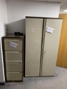 4-drawer metal filing cabinet, metal storage cupboard