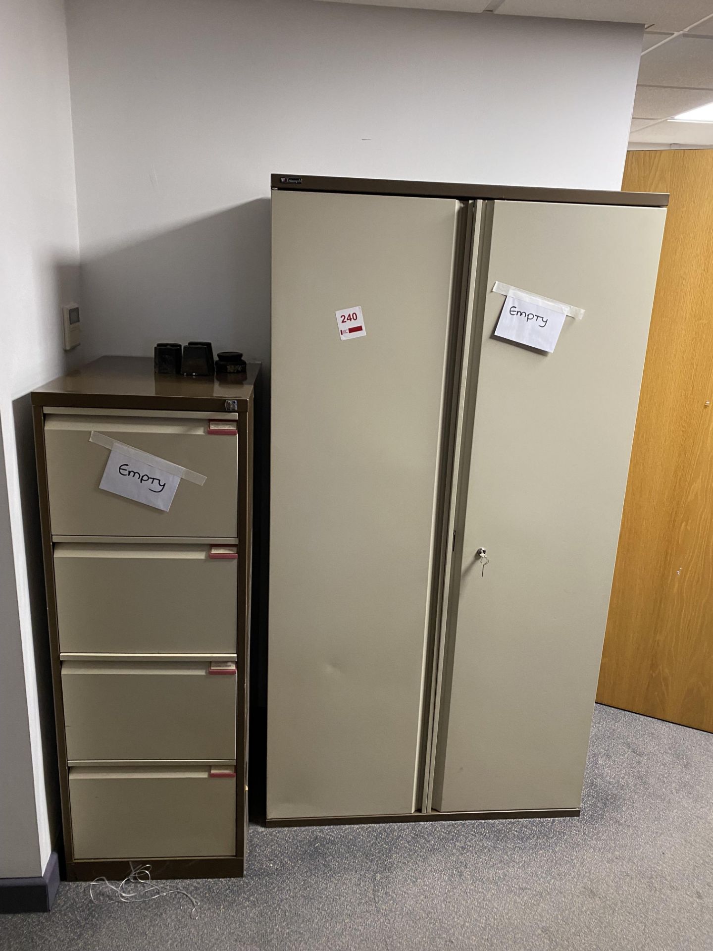 4-drawer metal filing cabinet, metal storage cupboard