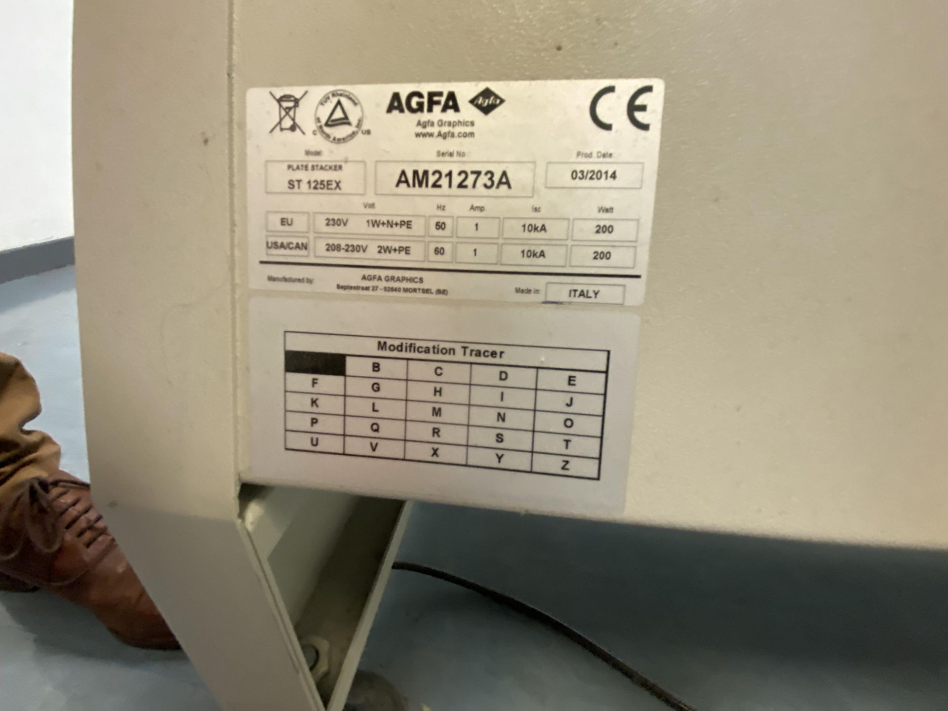 Agfa Computer to plate system including: - Azura CX125 processor with multi cassette autofeeder, - Bild 11 aus 12