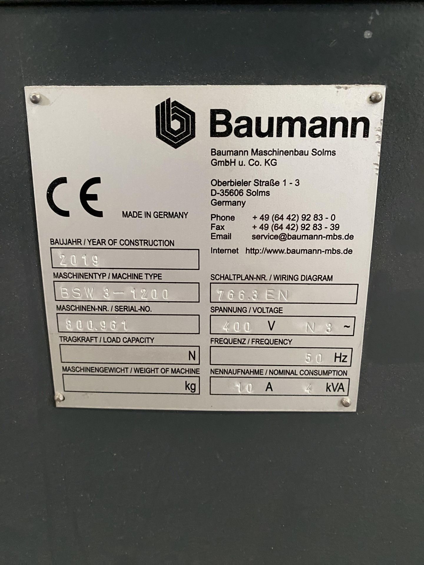 Baumann pile turner, model BSW-3-1200, serial no. 800i961 (2019) - Bild 3 aus 8