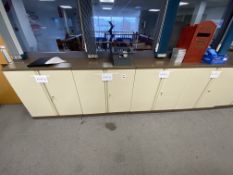 Three metal medium storage cupboards