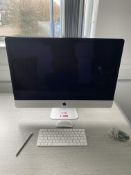 Apple desktop computer/monitor, with keyboard & mouse