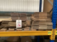 Pallet of various sized flat pack cardboard
