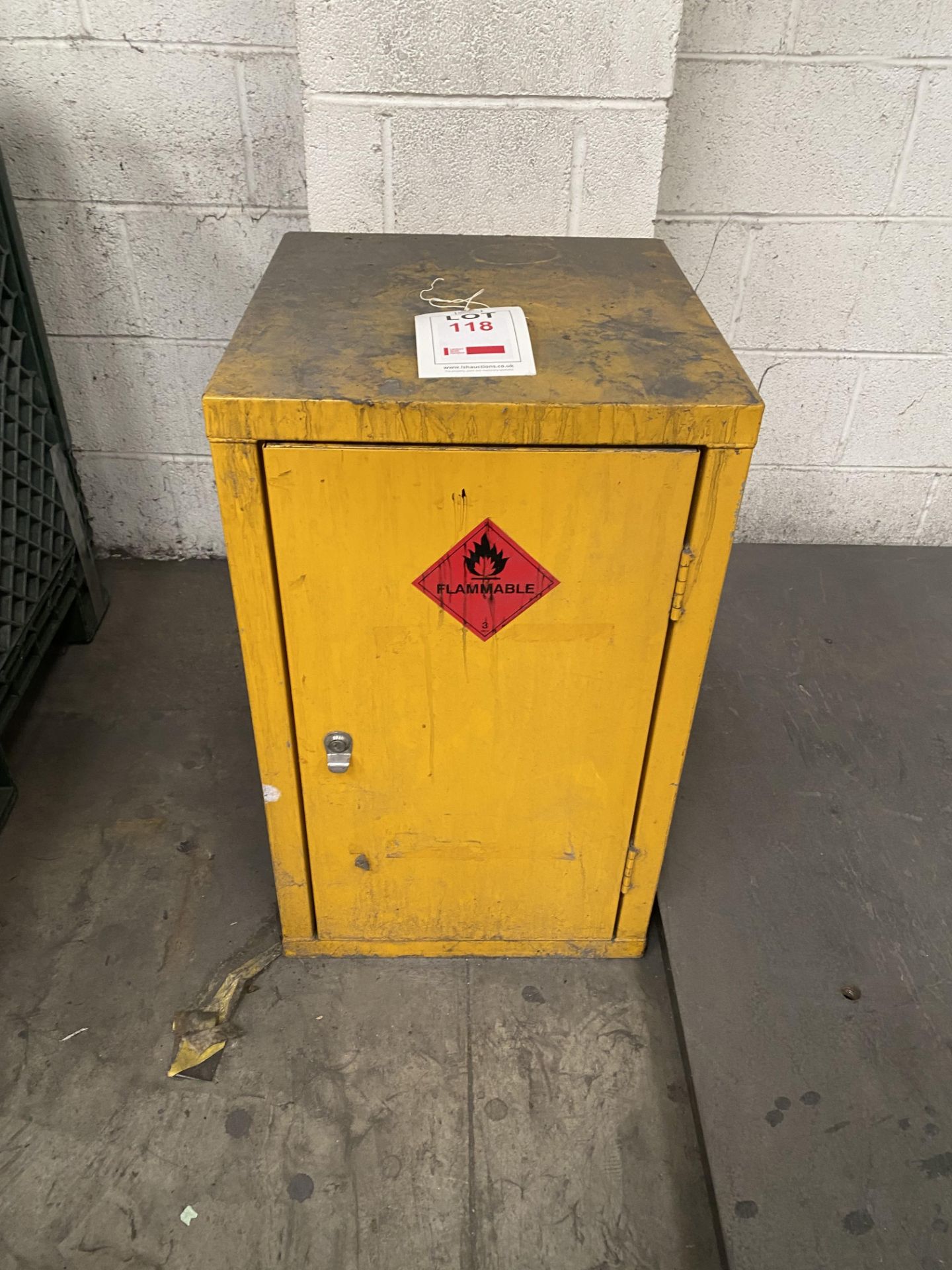 Chemical store cupboard (no key for lock) - unlocked