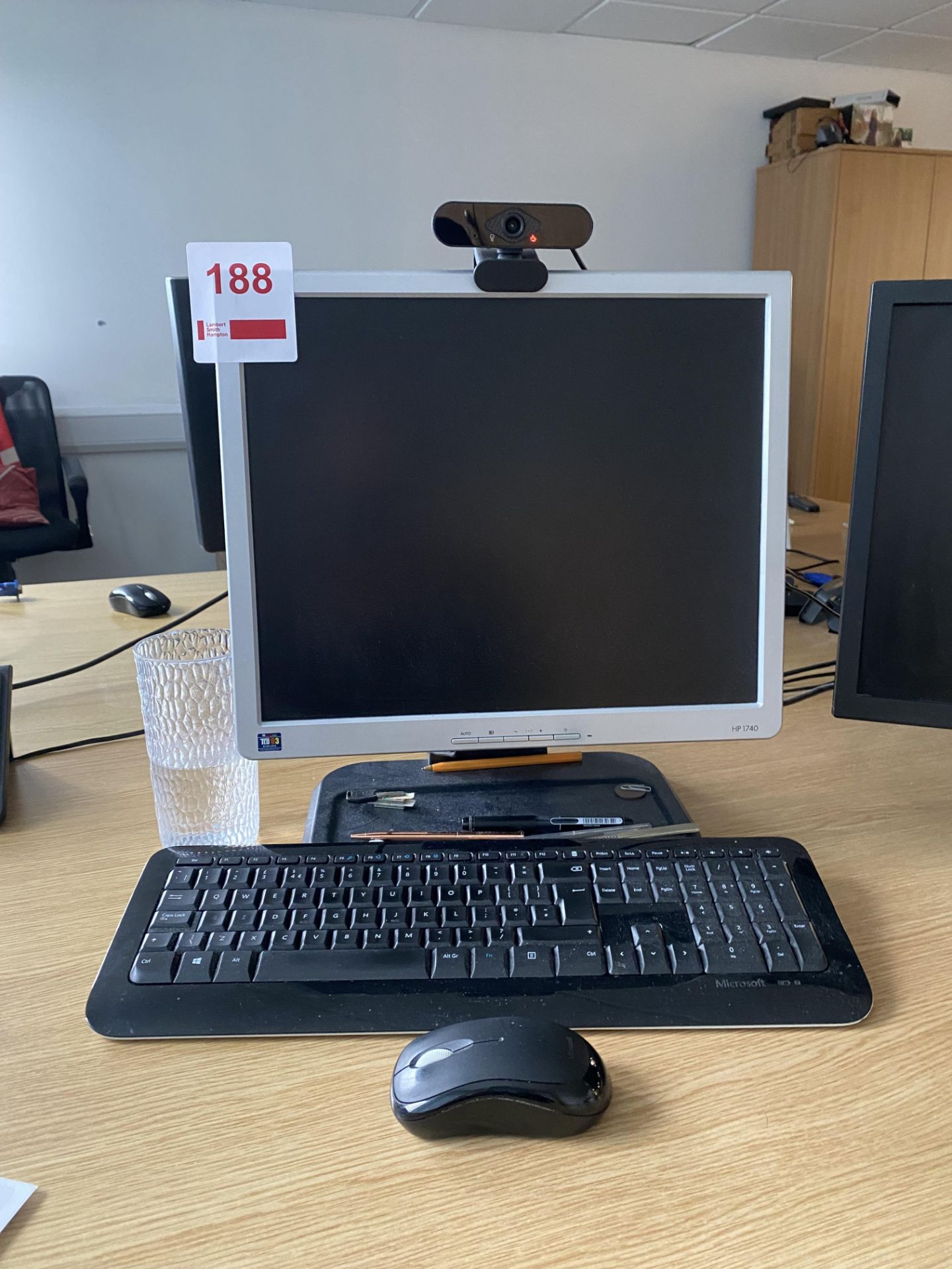 HP 1740 monitor, HP Z Workstation, serial no. CZC2104Q9C computer, with keyboard & mouse
